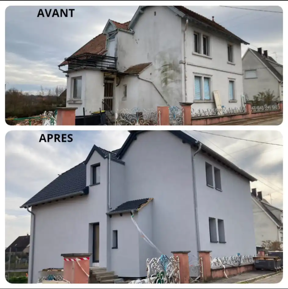 Façade rénovée après travaux de peinture extérieure